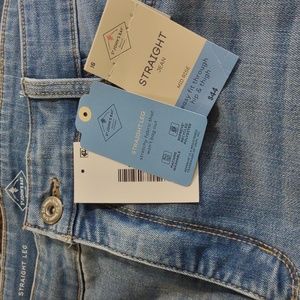 St. John's Bay straight leg blue jeans 16 women's Plus stretchy Mid Rise NEW!